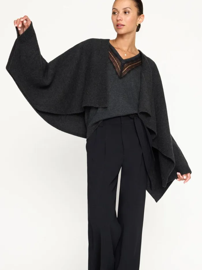 Shop Brochu Walker Cardigans The Estara Wrap Graphite Mlange