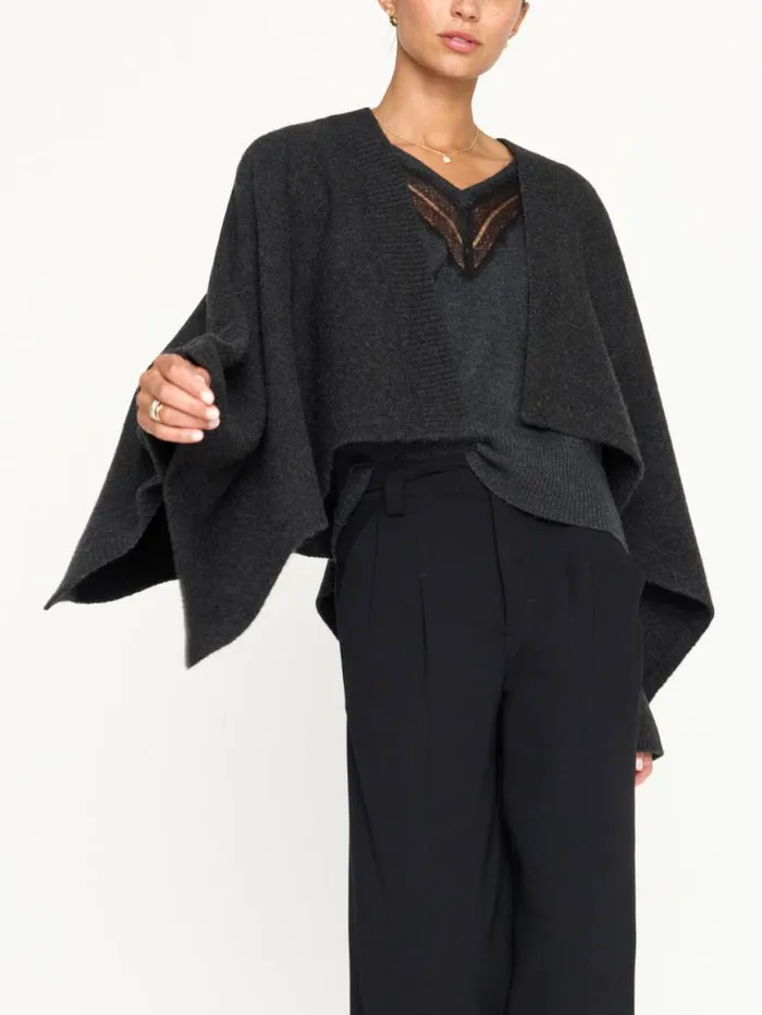 Shop Brochu Walker Cardigans The Estara Wrap Graphite Mlange