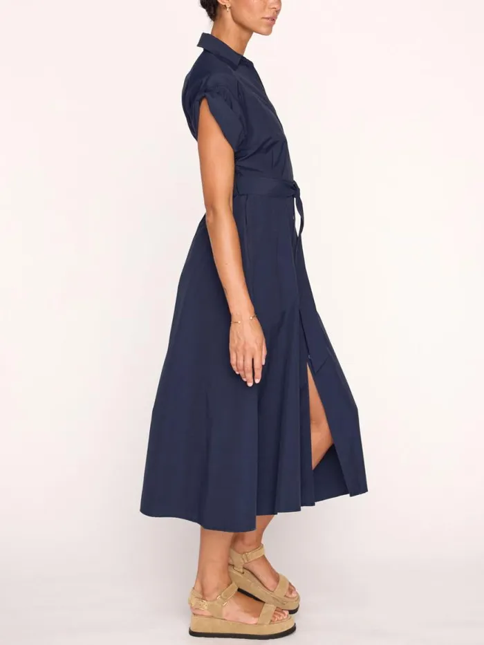 Shop Brochu Walker Dresses The Fia Belted Dress Navy