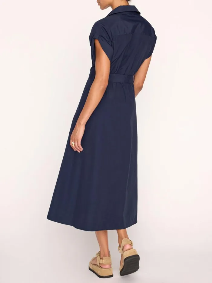 Shop Brochu Walker Dresses The Fia Belted Dress Navy