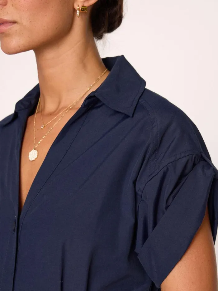 Shop Brochu Walker Dresses The Fia Belted Dress Navy