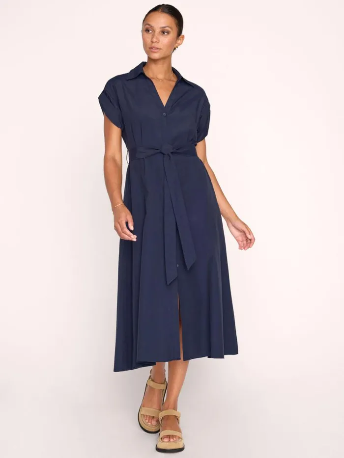 Shop Brochu Walker Dresses The Fia Belted Dress Navy