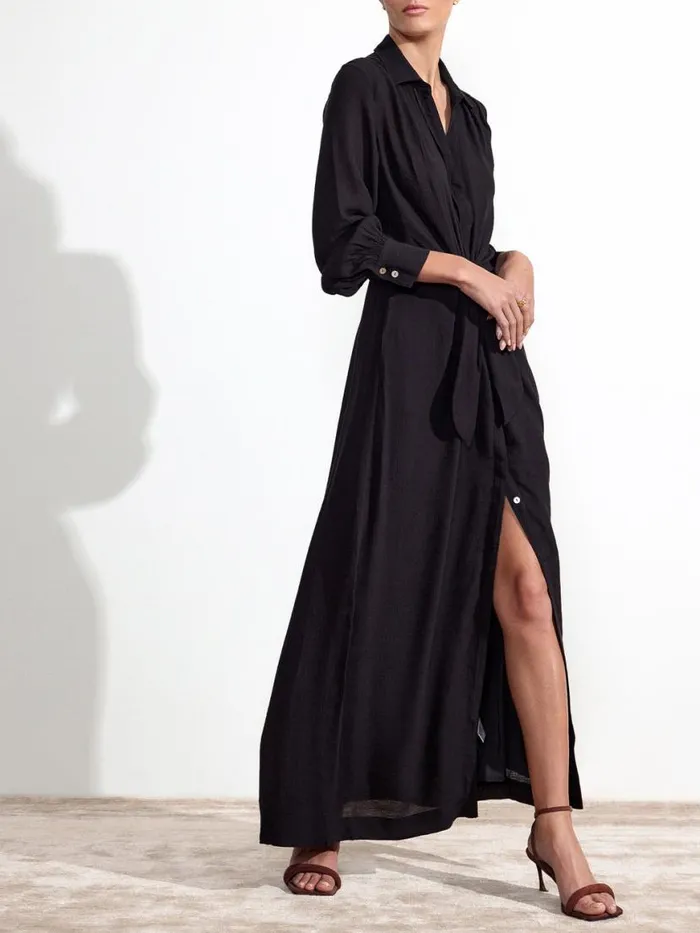 Shop Brochu Walker Dresses The Madsen Maxi Dress Black Onyx