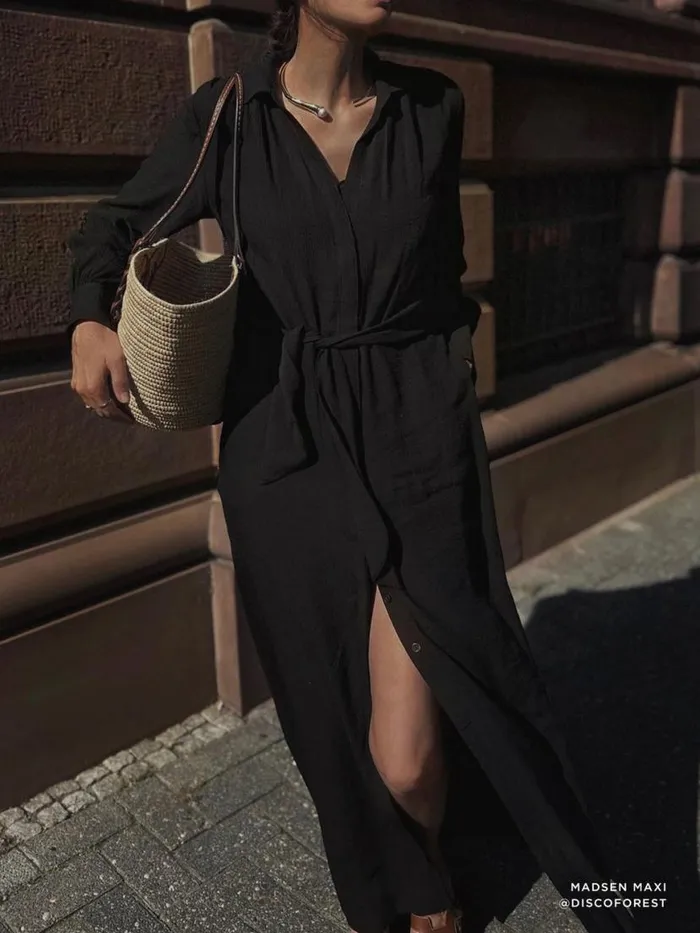 Shop Brochu Walker Dresses The Madsen Maxi Dress Black Onyx