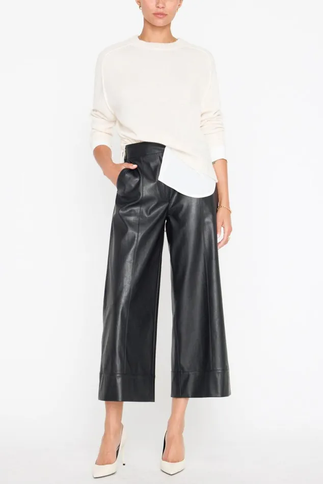 Shop Brochu Walker Looker Sweaters The Parson Crew Looker Almond With White Underlayer