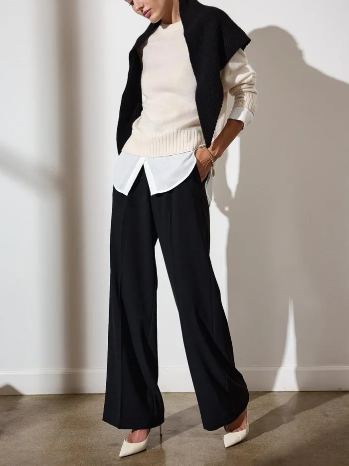 Shop Brochu Walker Looker Sweaters The Parson Crew Looker Almond With White Underlayer