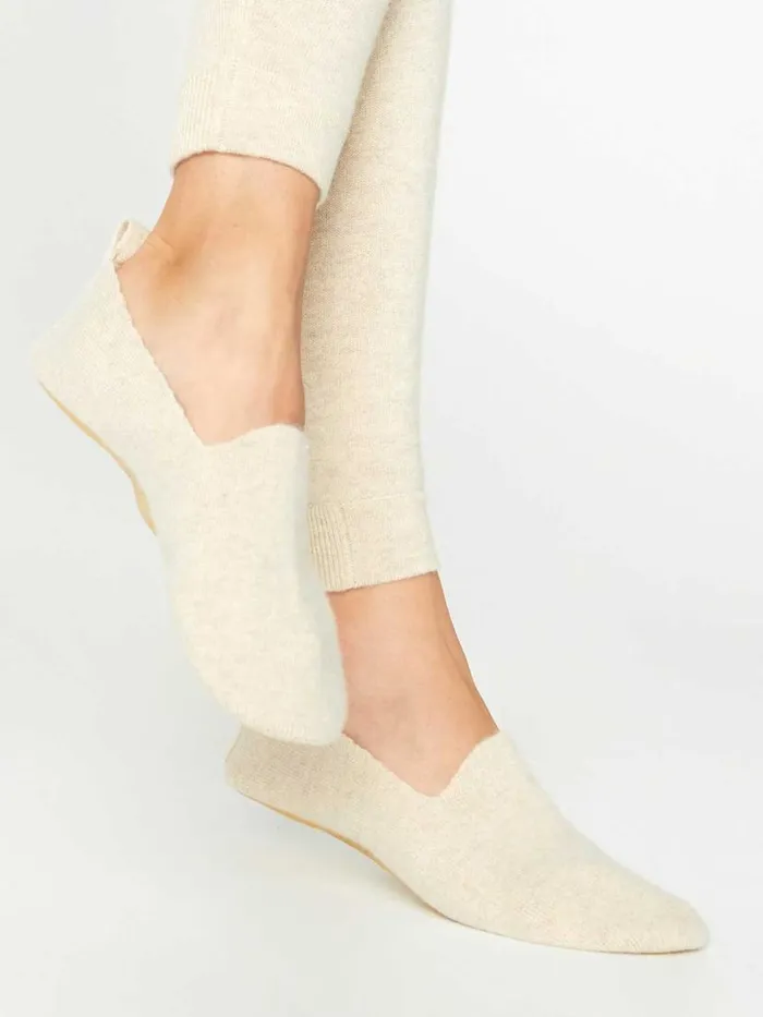 Shop Brochu Walker Shoes The Luxe Slipper Socks Bisque Melange