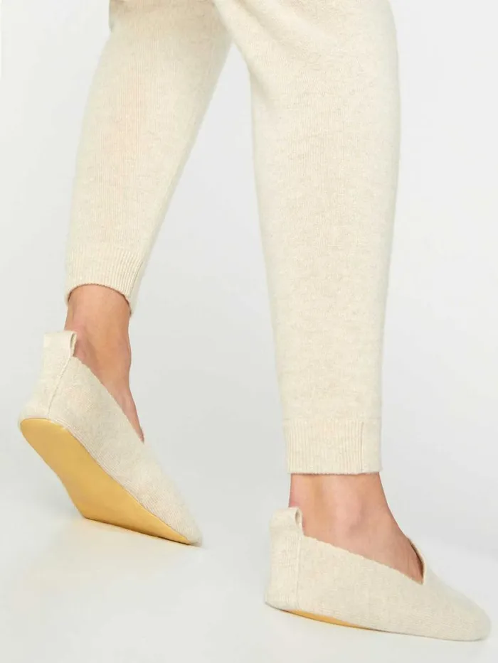 Shop Brochu Walker Shoes The Luxe Slipper Socks Bisque Melange