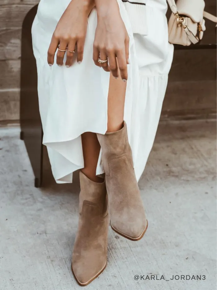 Shop Brochu Walker Shoes The Marfa Suede Ankle Boot Antler