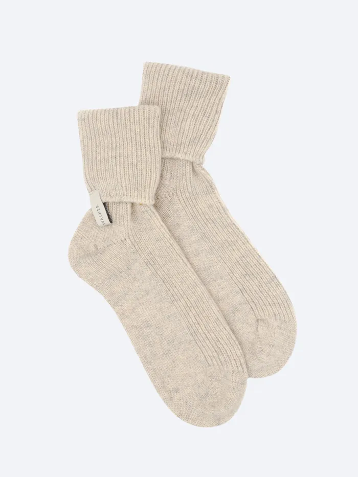 Shop Brochu Walker Shoes The Ribbed Cashmere Socks Mist Melange