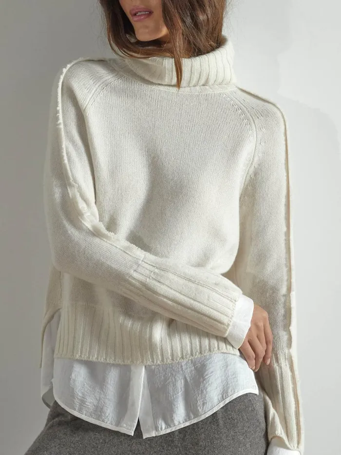 Shop Brochu Walker Sweaters The Jolie Fringe Layered Looker Linen With White Underlayer Shop Brochu Walker Sweaters The Jolie Fringe Layered Looker Linen With White Underlayer