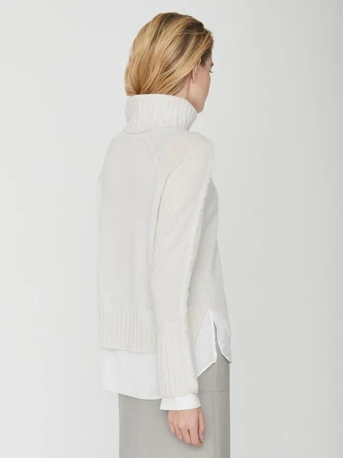 Shop Brochu Walker Sweaters The Jolie Fringe Layered Looker Linen With White Underlayer