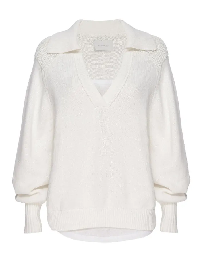 Shop Brochu Walker Sweaters The Rainer Layered Looker Tusk With White Underlayer