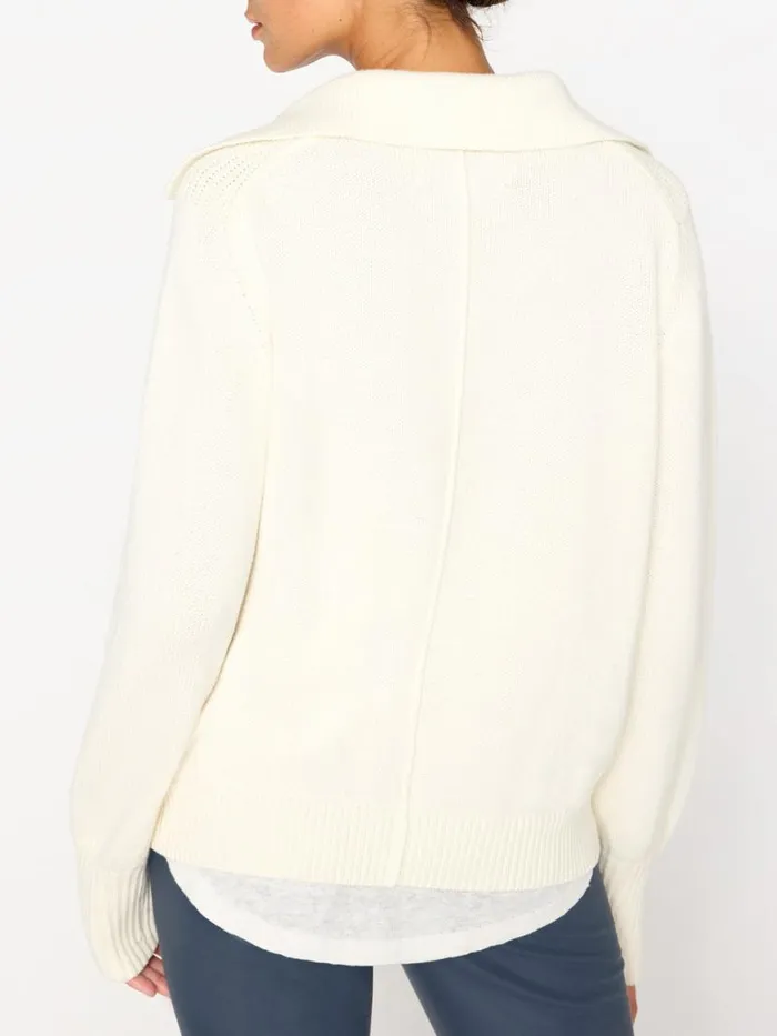 Shop Brochu Walker Sweaters The Rainer Layered Looker Tusk With White Underlayer