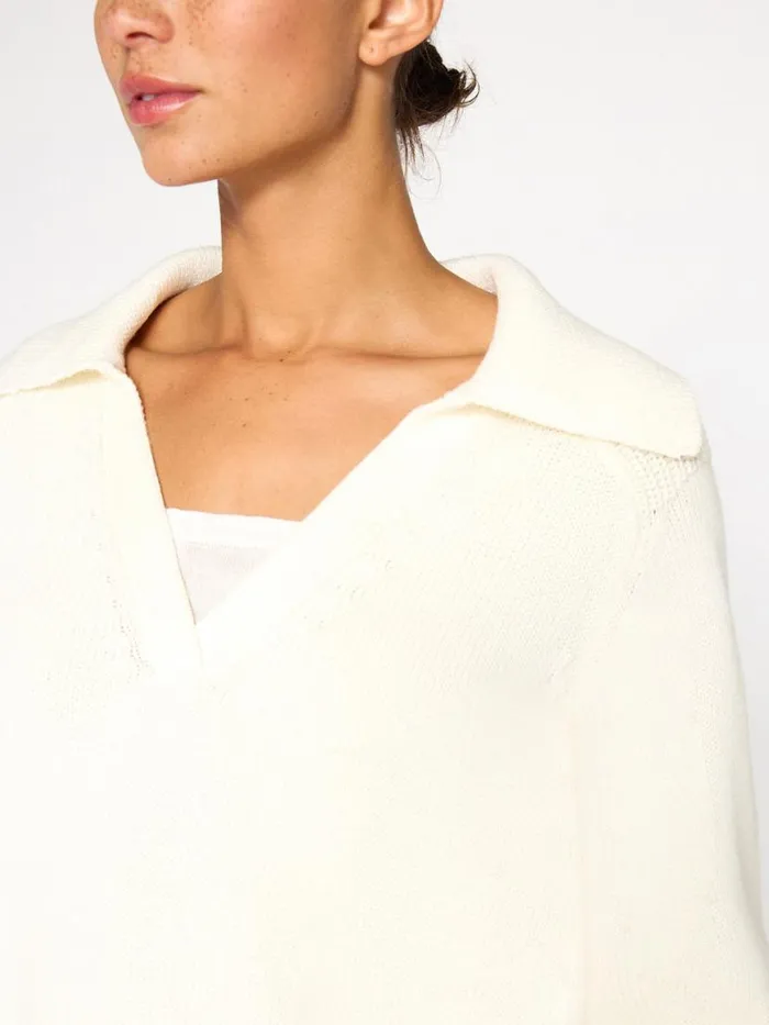 Shop Brochu Walker Sweaters The Rainer Layered Looker Tusk With White Underlayer