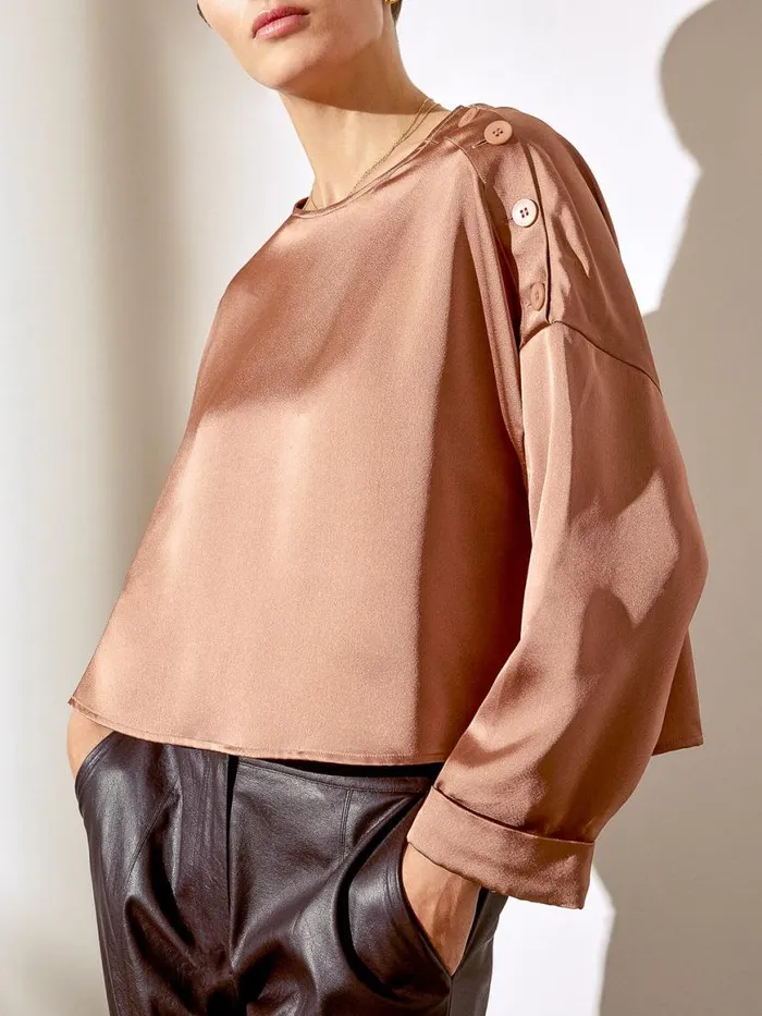 Shop Brochu Walker Tops The Dallas Blouse Miele