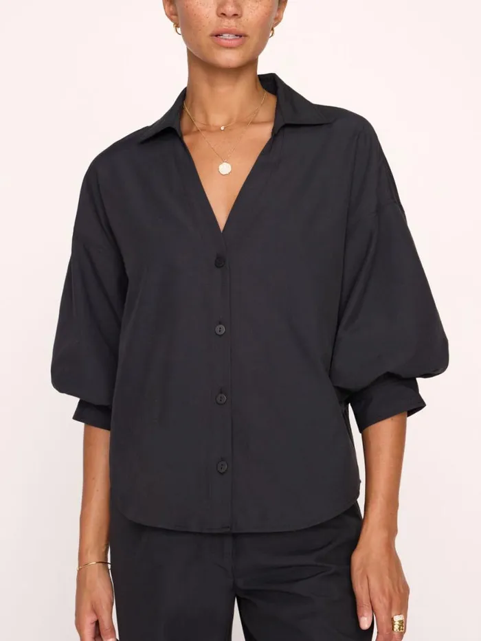 Shop Brochu Walker Tops The Kate Shirt Black Onyx