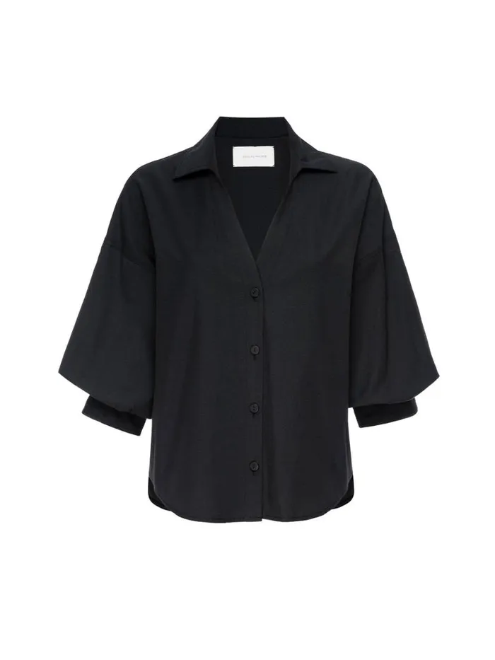 Shop Brochu Walker Tops The Kate Shirt Black Onyx