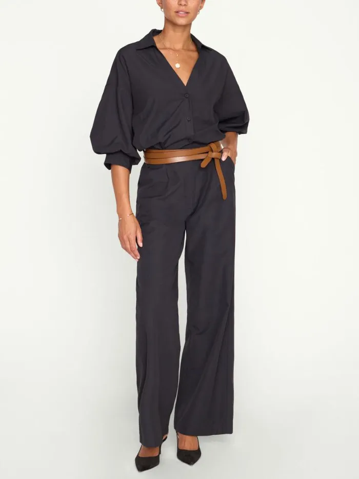 Shop Brochu Walker Tops The Kate Shirt Black Onyx