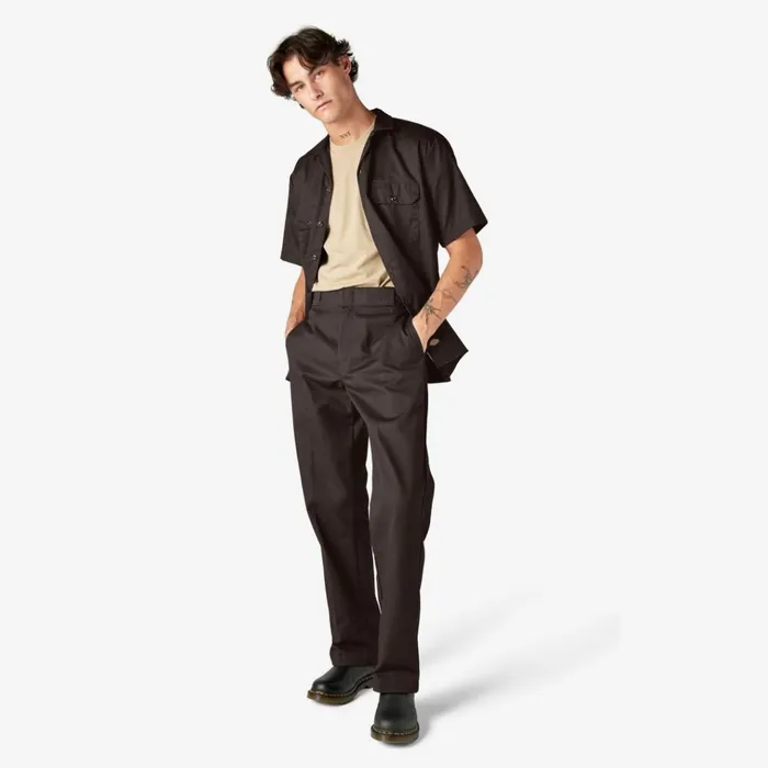 Short Sleeve Work Shirt Dark Brown Dark Brown db Men Dickies Work Shirts Short Sleeve Work Shirt Dark Brown Dark Brown db Men Dickies Work Shirts