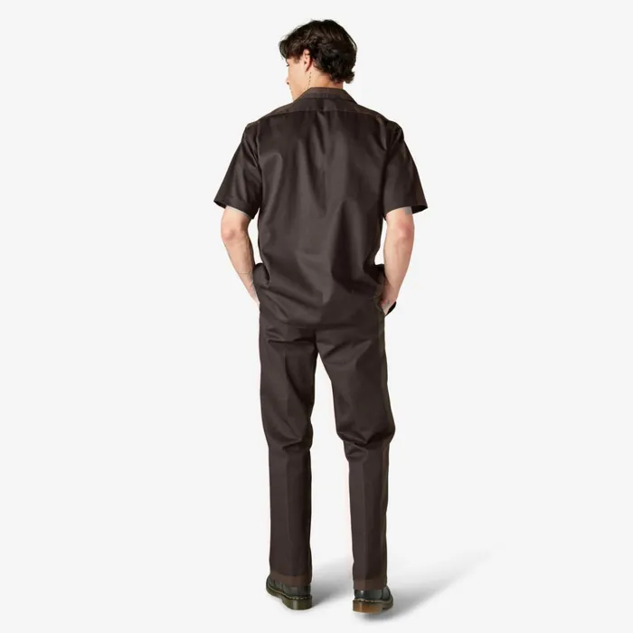 Short Sleeve Work Shirt Dark Brown Dark Brown db Men Dickies Work Shirts Short Sleeve Work Shirt Dark Brown Dark Brown db Men Dickies Work Shirts