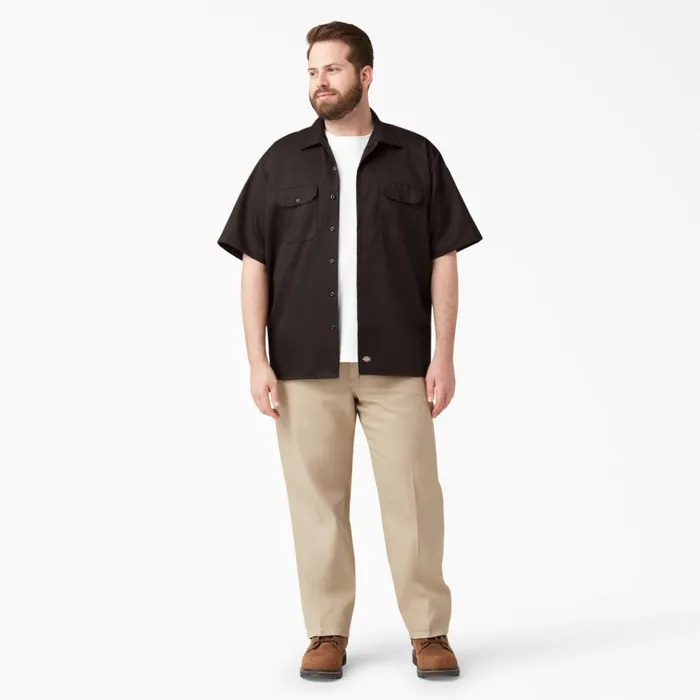 Short Sleeve Work Shirt Dark Brown Dark Brown db Men Dickies Work Shirts Short Sleeve Work Shirt Dark Brown Dark Brown db Men Dickies Work Shirts