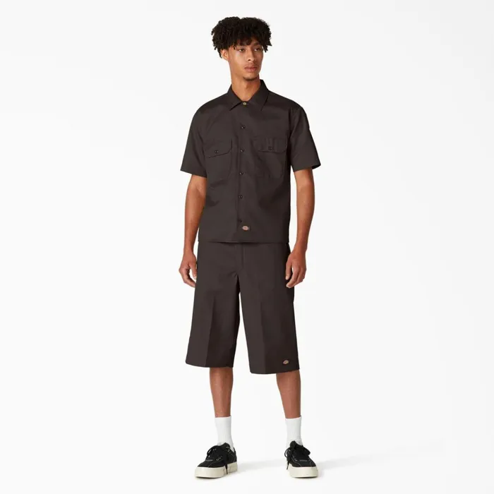 Short Sleeve Work Shirt Dark Brown Dark Brown db Men Dickies Work Shirts Short Sleeve Work Shirt Dark Brown Dark Brown db Men Dickies Work Shirts