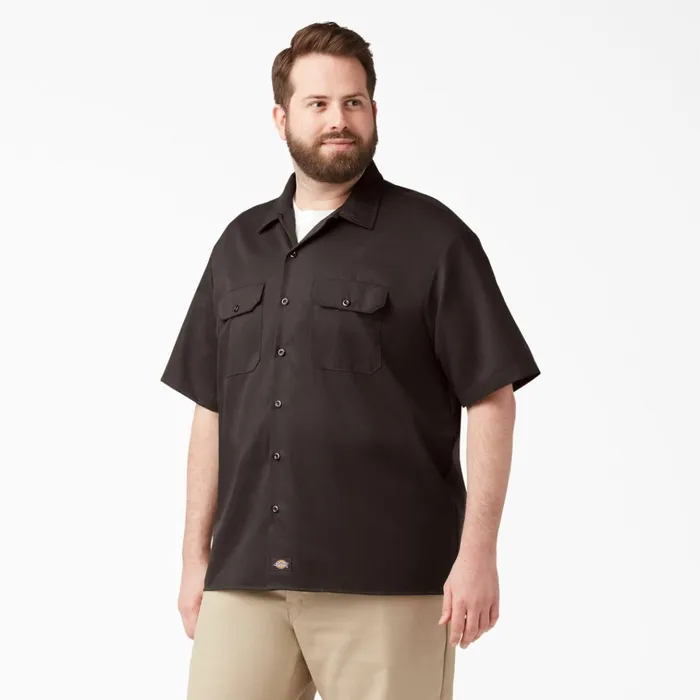 Short Sleeve Work Shirt Dark Brown Dark Brown db Men Dickies Work Shirts Short Sleeve Work Shirt Dark Brown Dark Brown db Men Dickies Work Shirts