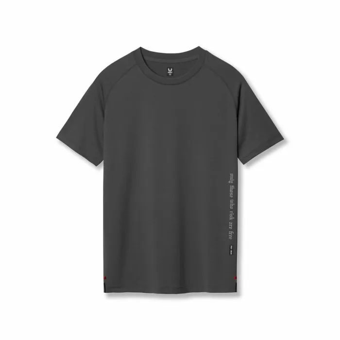 Short Sleeves Men ASRV 3DLite 20 Lycra Fitted Tee Space Grey 034otwr034