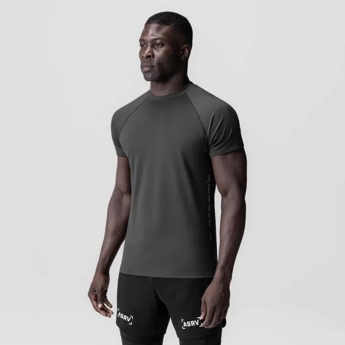 Short Sleeves Men ASRV 3DLite 20 Lycra Fitted Tee Space Grey 034otwr034