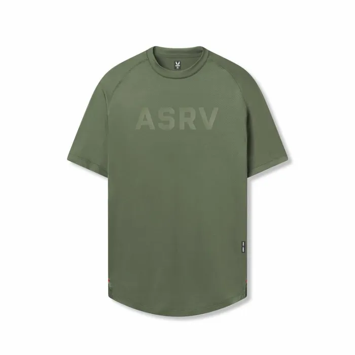 Short Sleeves Men ASRV AeroSilver Established Tee Olive 034asrv034