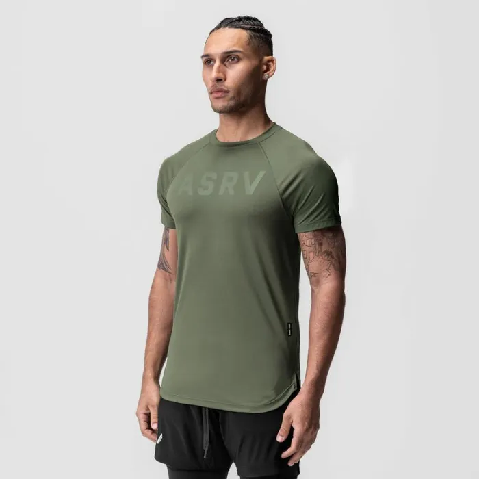 Short Sleeves Men ASRV AeroSilver Established Tee Olive 034asrv034