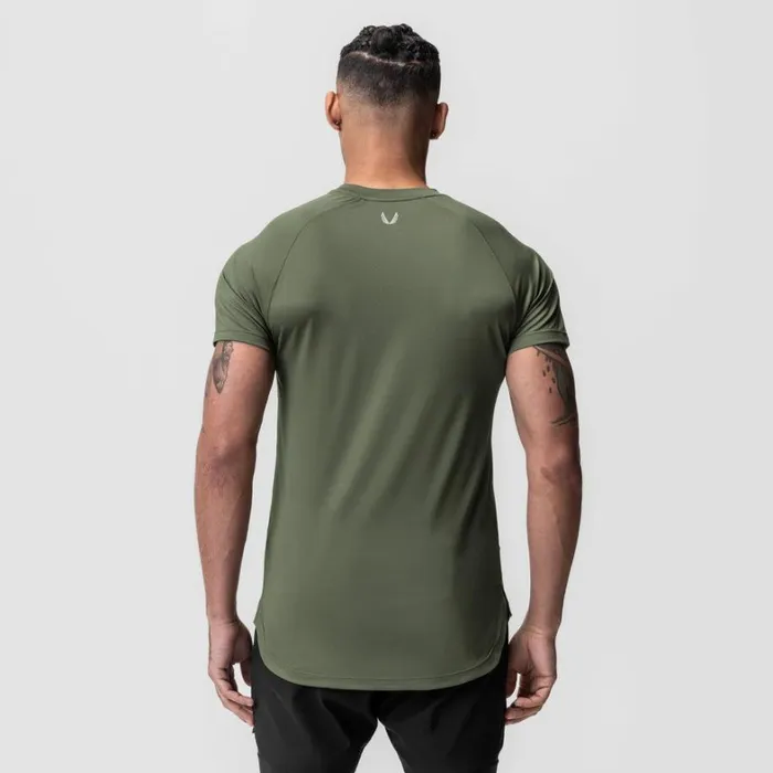 Short Sleeves Men ASRV AeroSilver Established Tee Olive 034asrv034