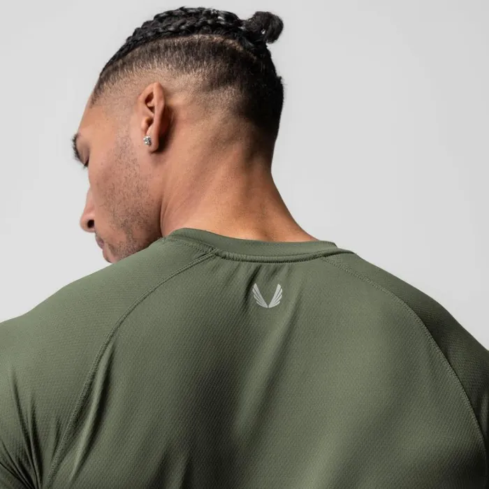 Short Sleeves Men ASRV AeroSilver Established Tee Olive 034asrv034