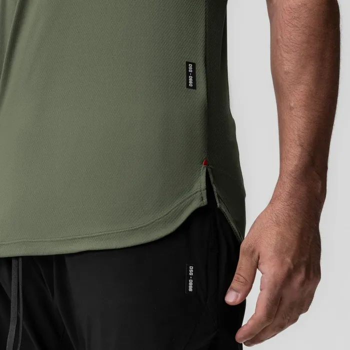Short Sleeves Men ASRV AeroSilver Established Tee Olive 034asrv034