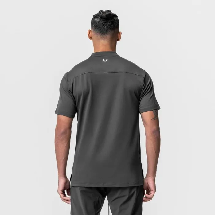 Short Sleeves Men ASRV Core Mock Neck Tee Space Grey