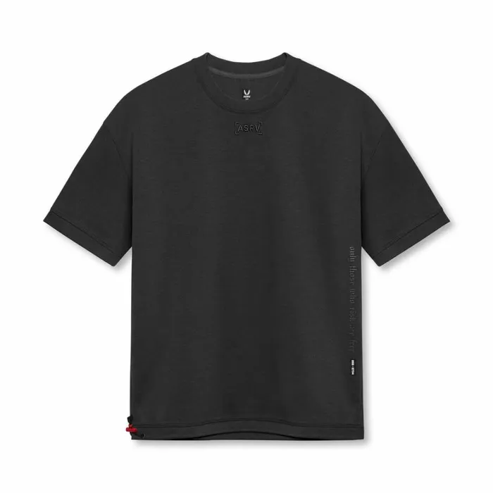 Short Sleeves Men ASRV CottonPlus Heavyweight Oversized Cinch Tee Black