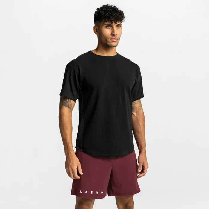 Short Sleeves Men ASRV CottonPlus Vented Tee Black