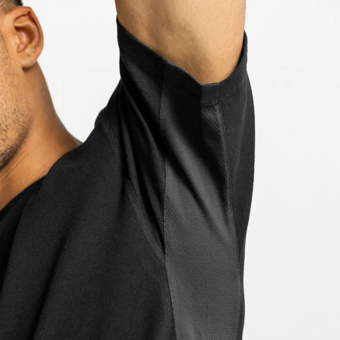 Short Sleeves Men ASRV CottonPlus Vented Tee Black