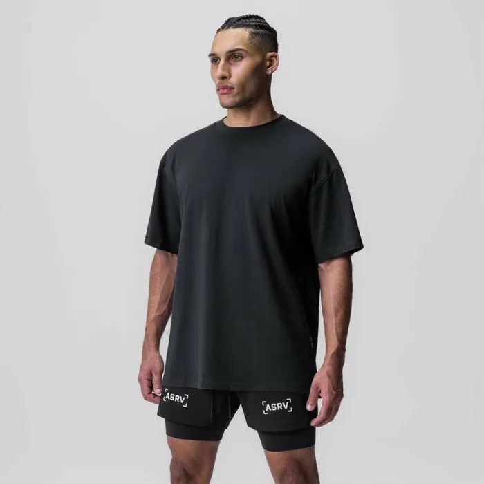 Short Sleeves Men ASRV Supima Oversized Tee Black