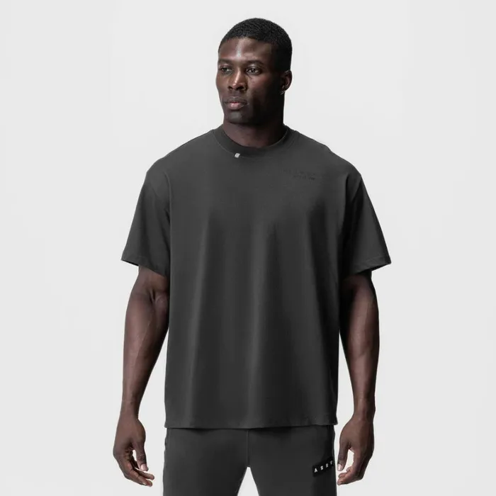 Short Sleeves Men ASRV Tech Essential Relaxed Tee Space Greyblack 034brush Wingsasrv034