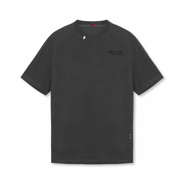 Short Sleeves Men ASRV Tech Essential Relaxed Tee Space Greyblack 034brush Wingsasrv034