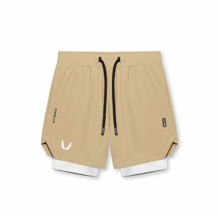 Shorts Men ASRV TetraLite 7034 Liner Short Khaki White White 034wings034