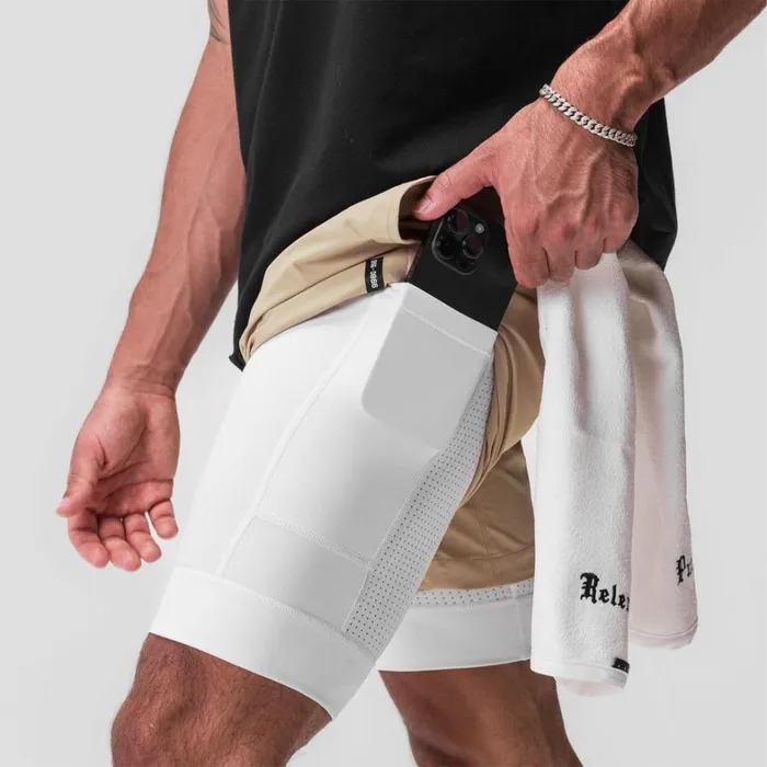 Shorts Men ASRV TetraLite 7034 Liner Short Khaki White White 034wings034