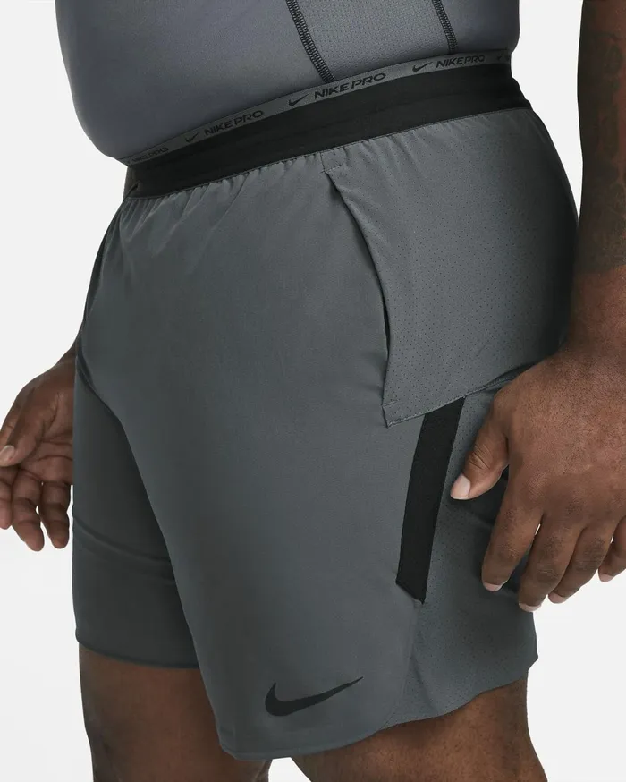 Shorts Men Nike DriFIT Flex Rep Pro Collection Iron Greyblack