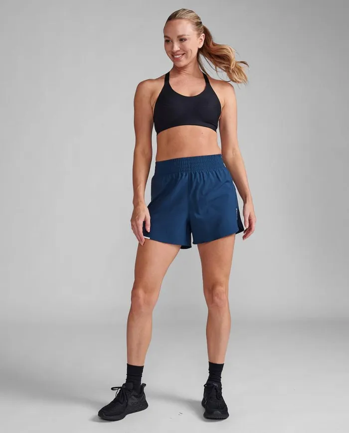 Shorts Womens 2XU Aero HiRise 4034 Shorts Moonlightwhite Reflective
