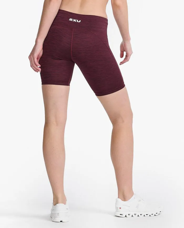 Shorts Womens 2XU Aero MidRise Compression 6034 Shorts Trufflewhite Reflective