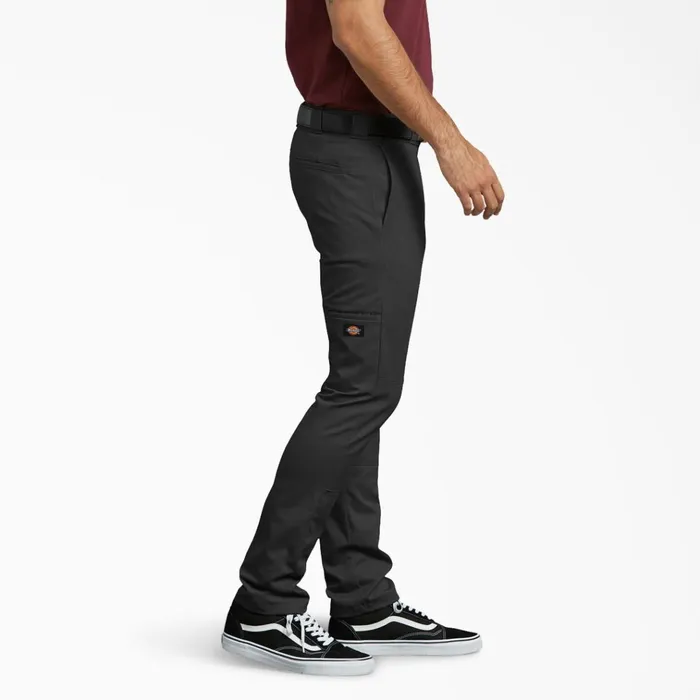 Skinny Fit Double Knee Work Pants Black Black bk Men Dickies Double Knee