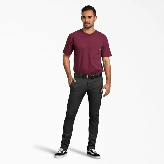 Skinny Fit Double Knee Work Pants Black Black bk Men Dickies Double Knee