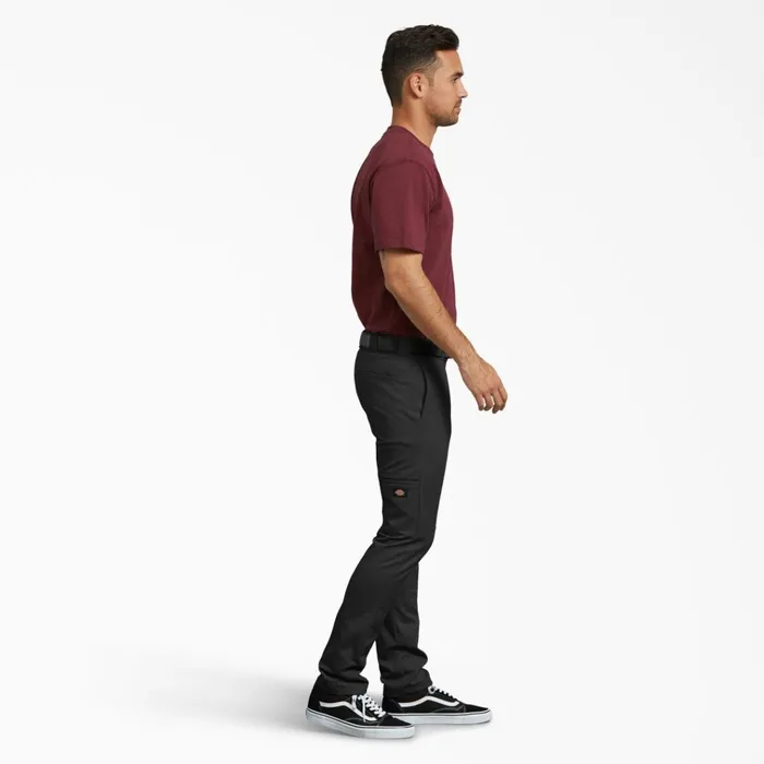 Skinny Fit Double Knee Work Pants Black Black bk Men Dickies Double Knee